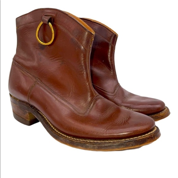 GRENADIER JUNIOR Brown Leather Boots Size 6 - EUC - Picture 1 of 11